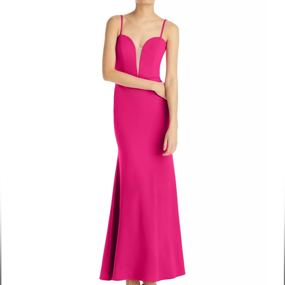 AQUA
Plunge Neck Gown